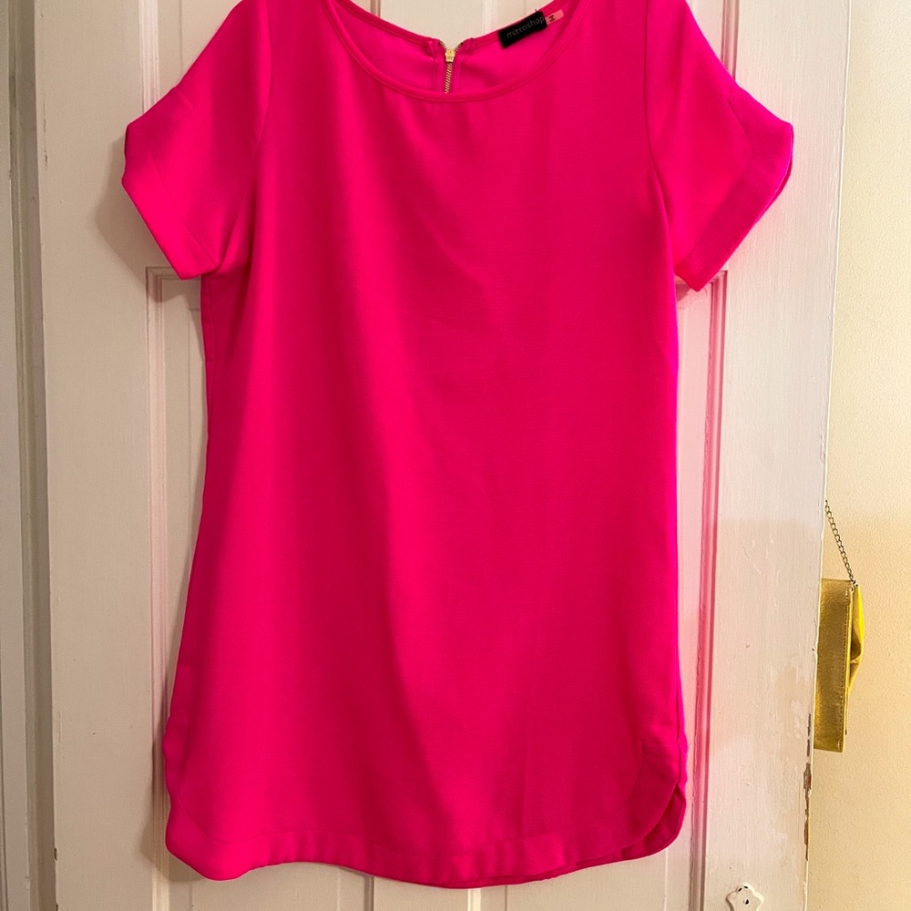 Mittoshop Hot Pink Shift Dress Size Large